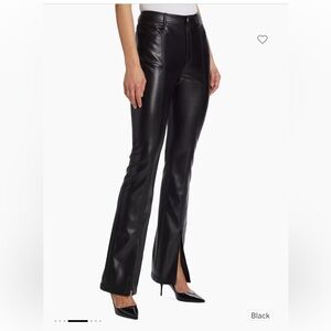 Cinq à Sept Shanis Vegan Leather Split-Hem Pants